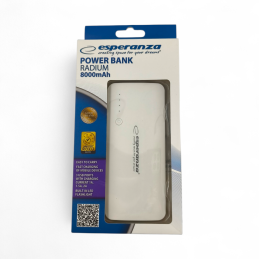 Esperanza EMP106WE Powerbank 8000 mAh - biało-szara - ✔️ cena, opinie | Endocam.pl