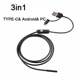1m/7mm endoskop pre PC a Android USB/microUSB/USB-C