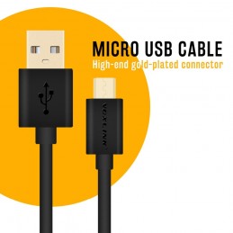 1m VOXLINK USB/microUSB kábel čierny