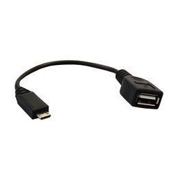 Kabel OTG Micro USB / USB czarny 13cm