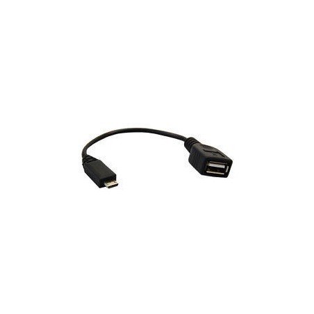 Kabel OTG Micro USB / USB czarny 13cm