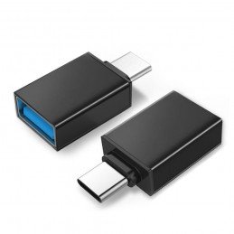 Przejściówka OTG USB A na USB C Maclean Energy MCE470 czarna